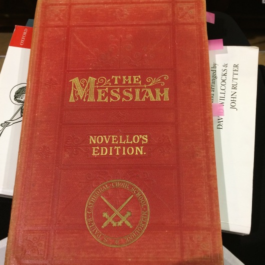 My grandfather's Novello copy of The Messiah, by Handel